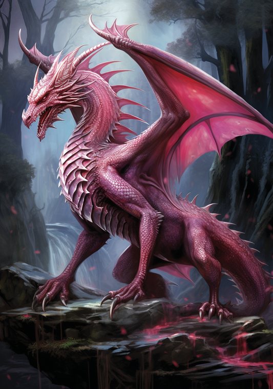 Red Dragon Forest Diamond Art Kit