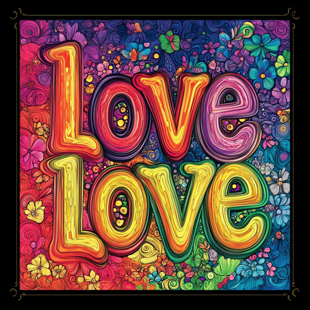 Double Love Flowers Diamond Art Kit