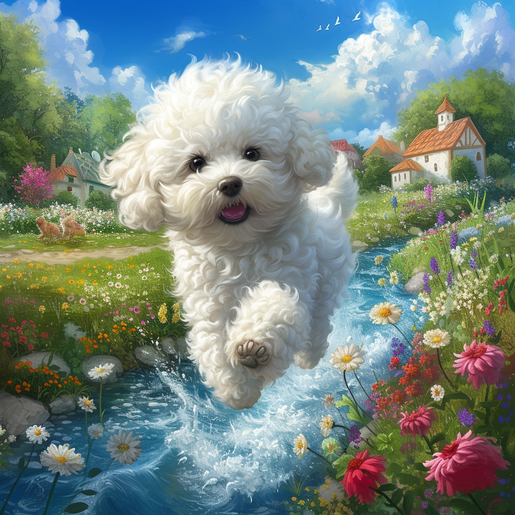 Bichon Frese Brook Diamond Art Kit