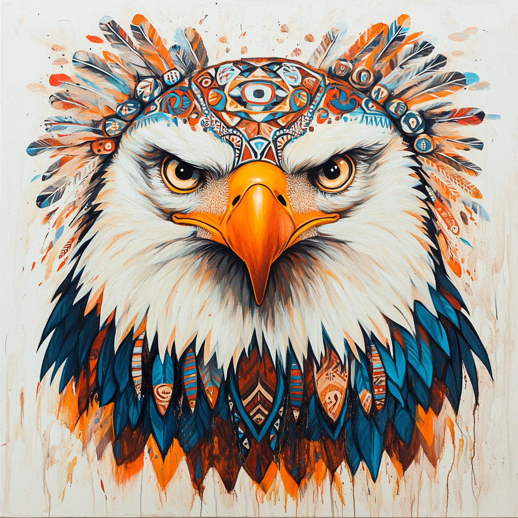 Aztec Feather Eagle Diamond Art Kit
