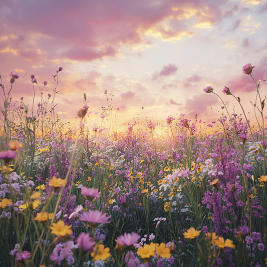 Clouded Sky Wildflowers Diamond Art Kit