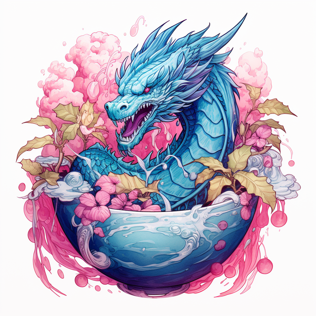 Blu Le Dragon Teacup Diamond Art Kit