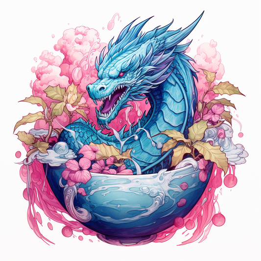 Blu Le Dragon Teacup Diamond Art Kit