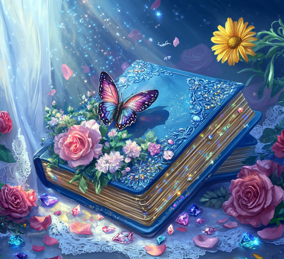 Blue Book Butterfly Diamond Art Kit