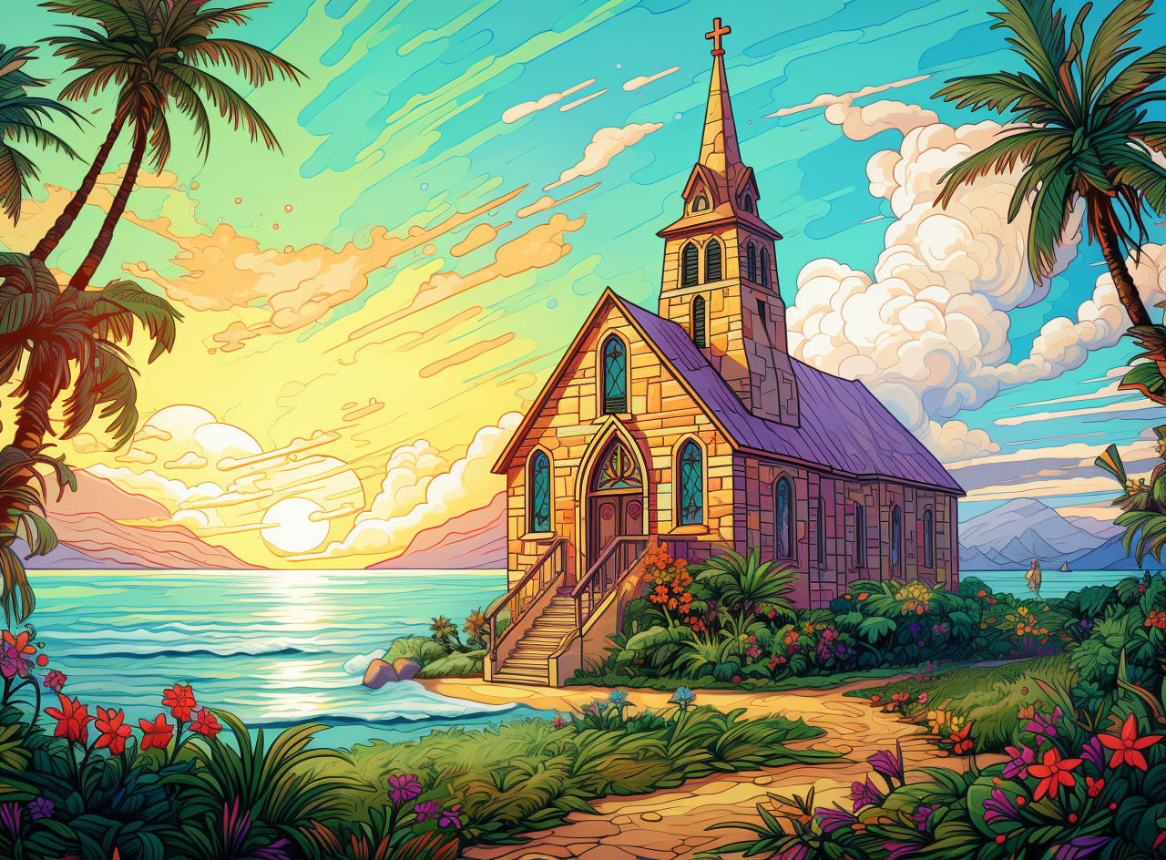Brownstone Church Sea Diamond Art Kit