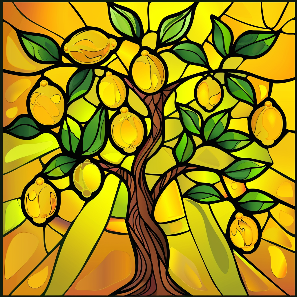 Lemon Tree Abstract Diamond Art Kit