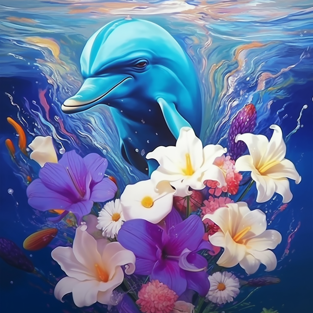 Dolphin White Li Lites Diamond Art Kit