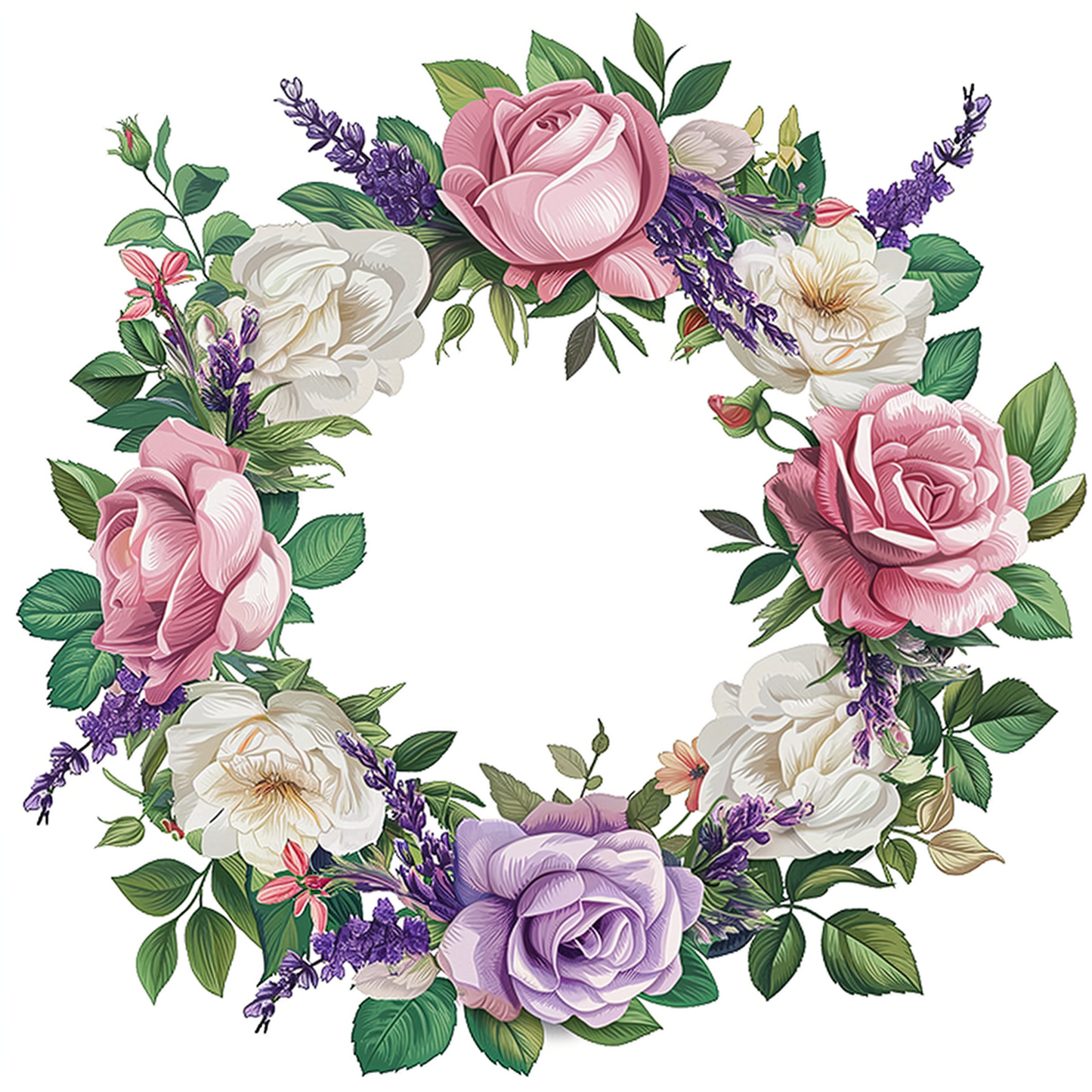 Rose Wreath Diamond Art Kit