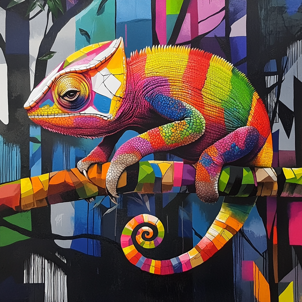 Chameleon Abstract Diamond Art Kit