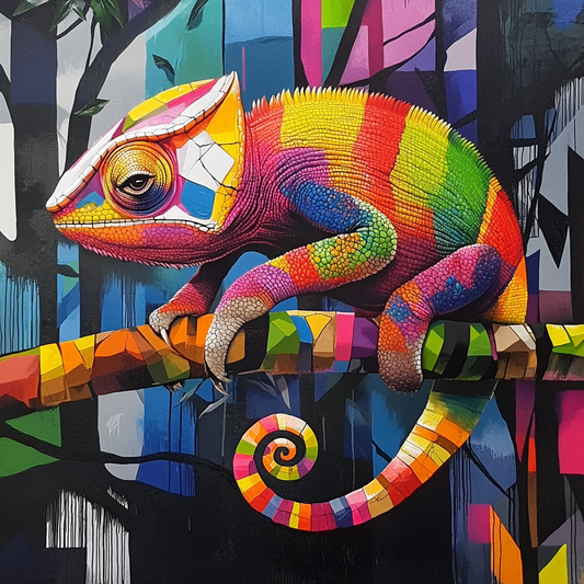 Chameleon Abstract Diamond Art Kit