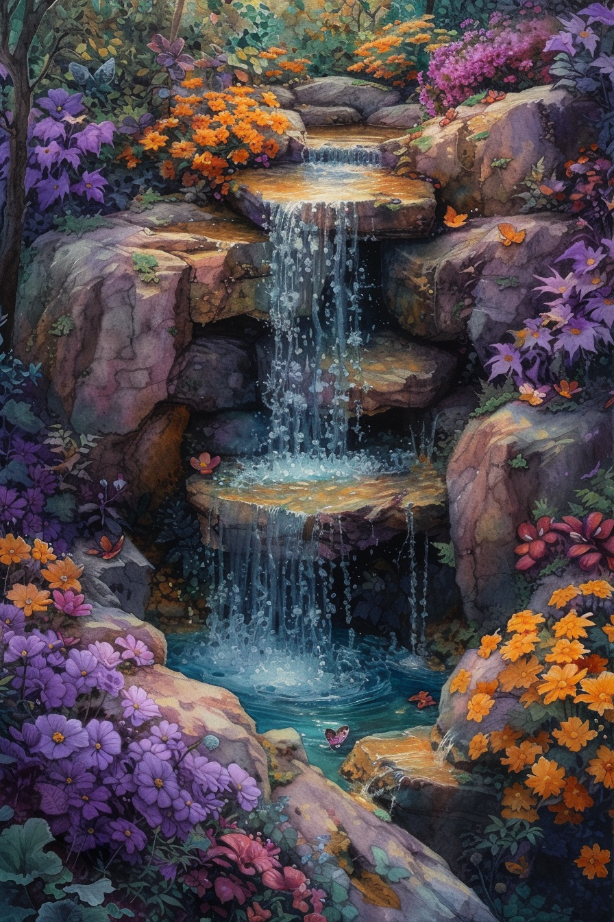 Rocky Waterfalls Diamond Art Kit
