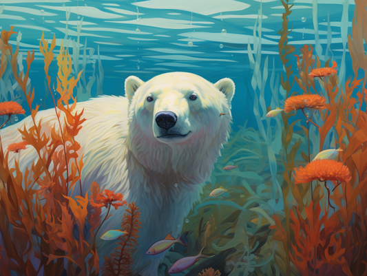 Fish Polar Bear Diamond Art Kit