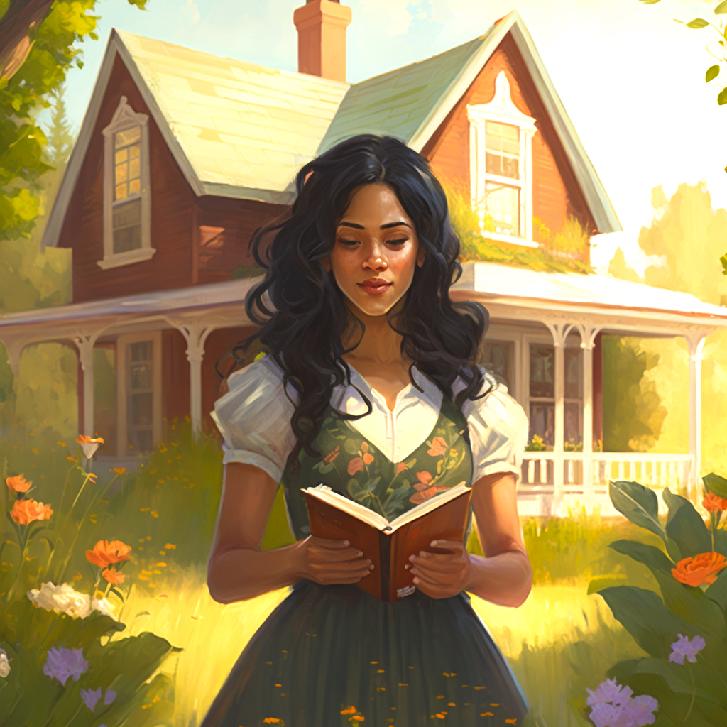 Farmhouse Girl Reading Diamond Art Kit
