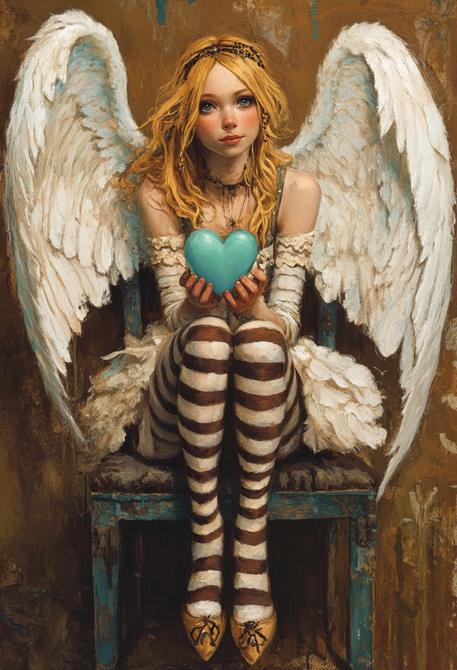 Striped Tights Angel Diamond Art Kit