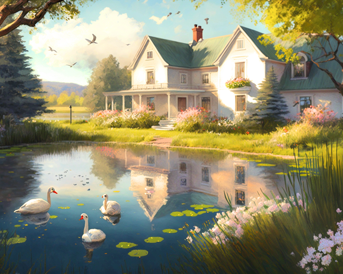 White Farmhouse Diamond Art Kit