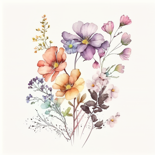 Delicate Flowers Diamond Art Kit