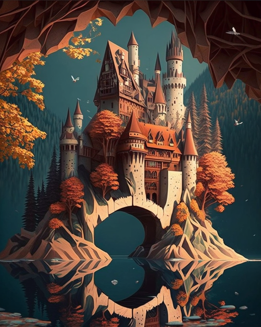 Two Island Castle Diamond Art Kit