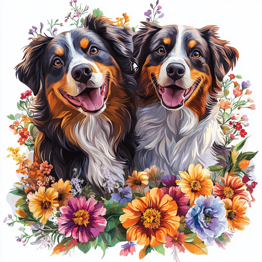 Colorful Flowers Australian She Phers Diamond Art Kit