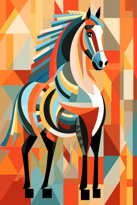 Cubism Abstract Horse Diamond Art Kit