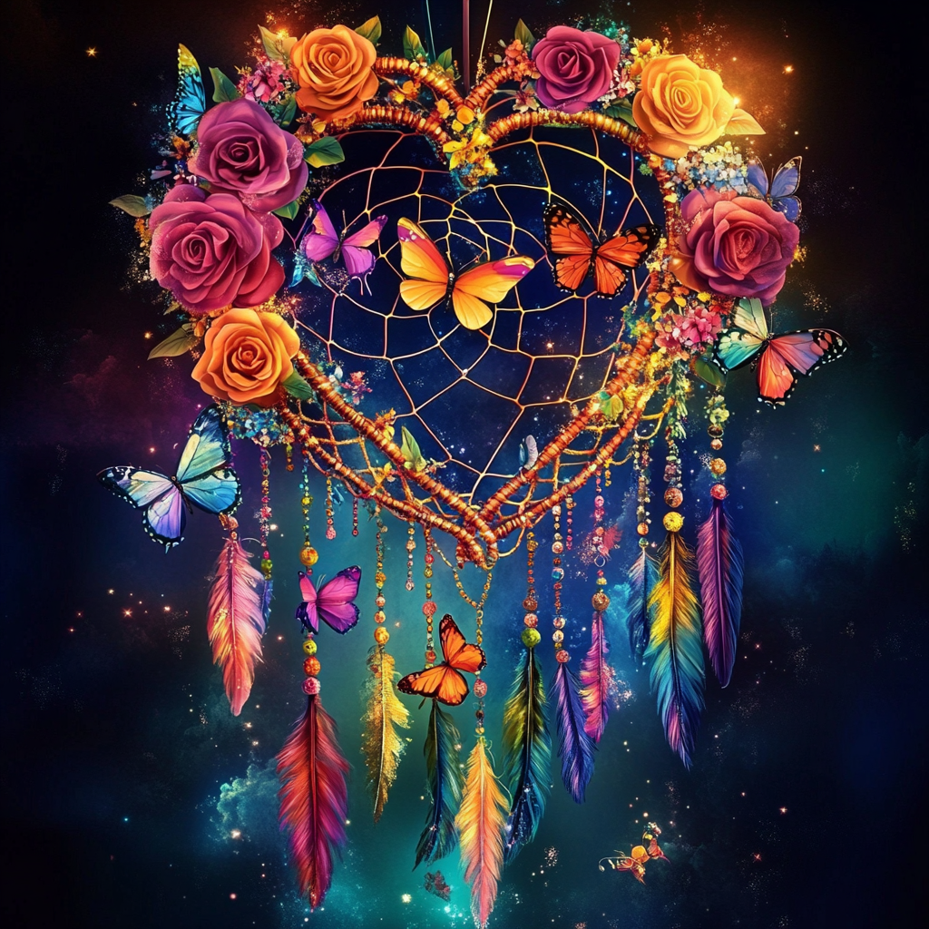 Galaxy Roses Dreamcatcher Diamond Art Kit