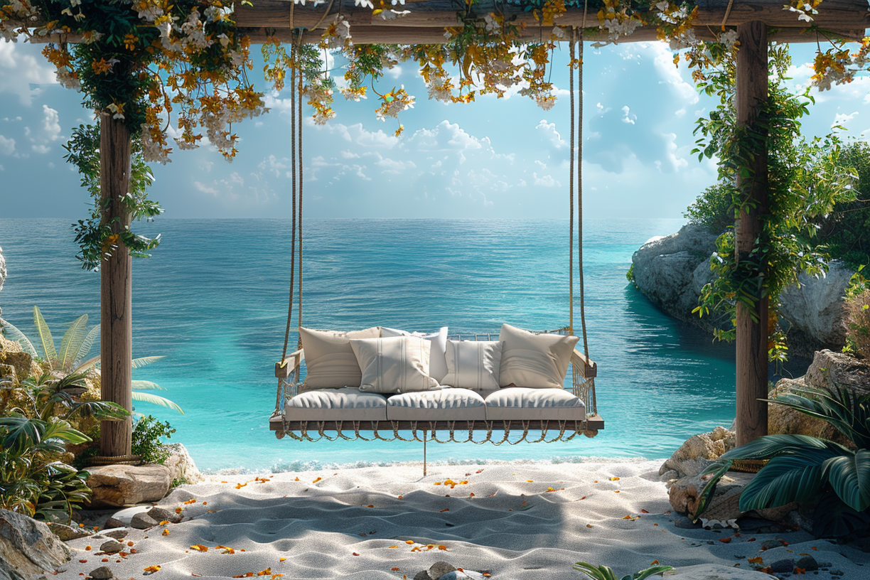 Tropical Beach Swing Diamond Art Kit