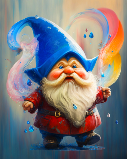 White Beard Gnome Diamond Art Kit
