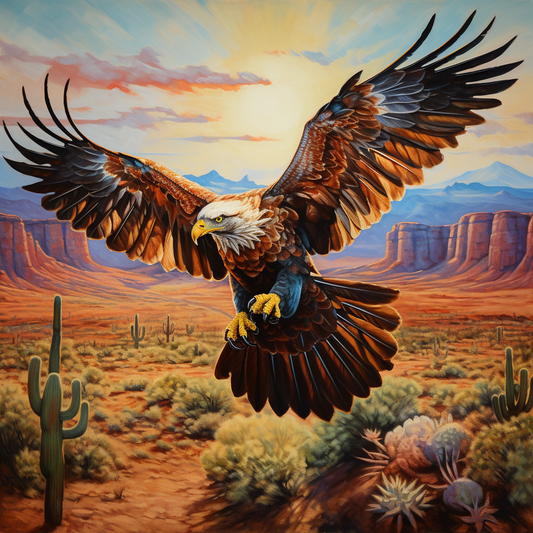Sunset Desert Eagle Diamond Art Kit