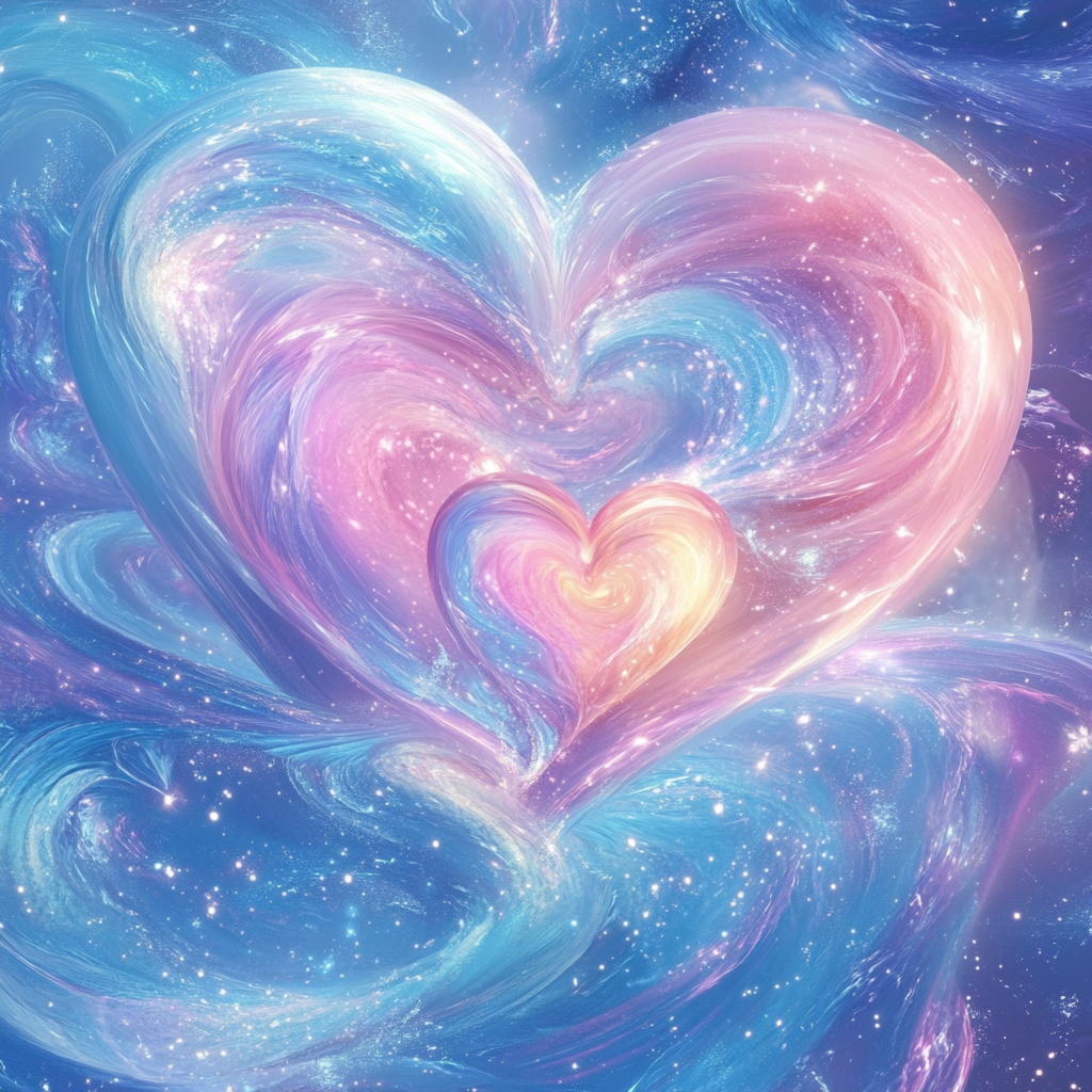 Cosmic Pattern Heart Diamond Art Kit