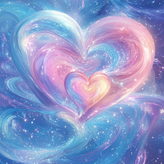 Cosmic Pattern Heart Diamond Art Kit