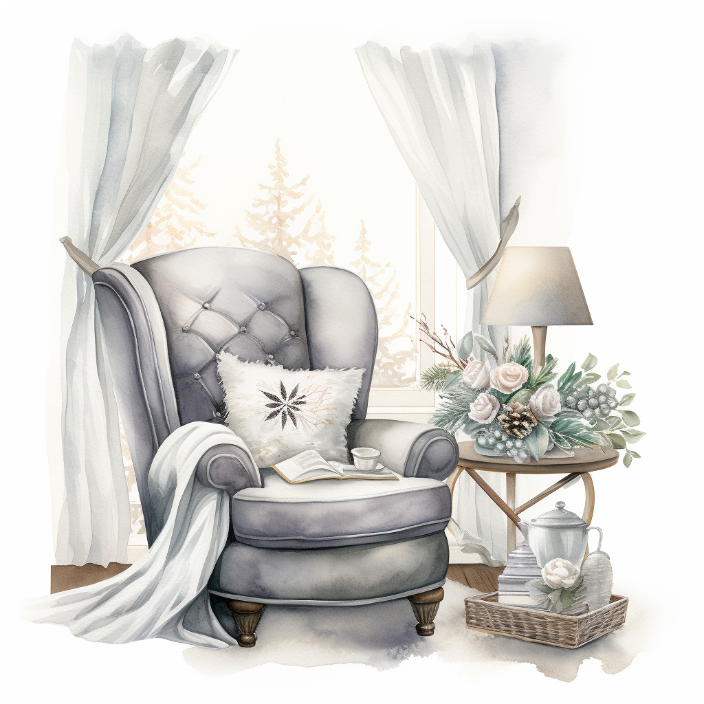 Light Grey Chair Sitting Room Diamond Art Kit