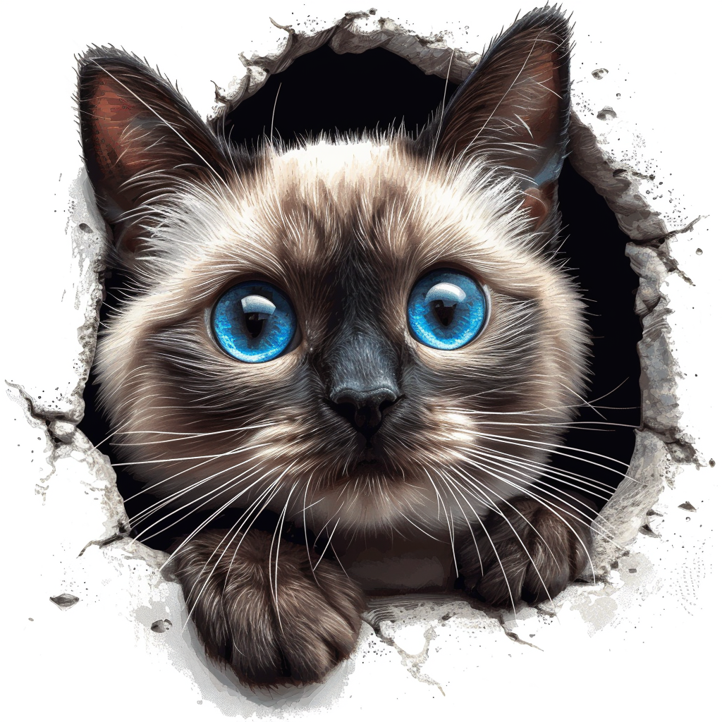 Hole In The Wall Siamese Diamond Art Kit