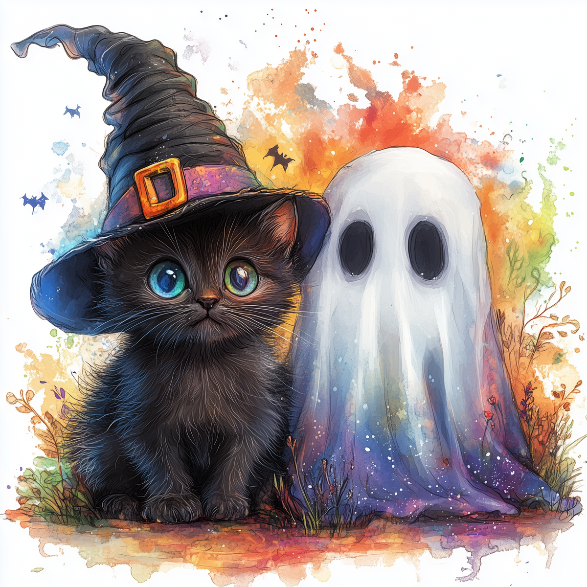 Blueeye Kitten Ghost Diamond Art Kit