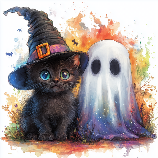 Blueeye Kitten Ghost Diamond Art Kit