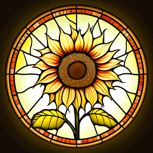 Sunflower Abstract Diamond Art Kit
