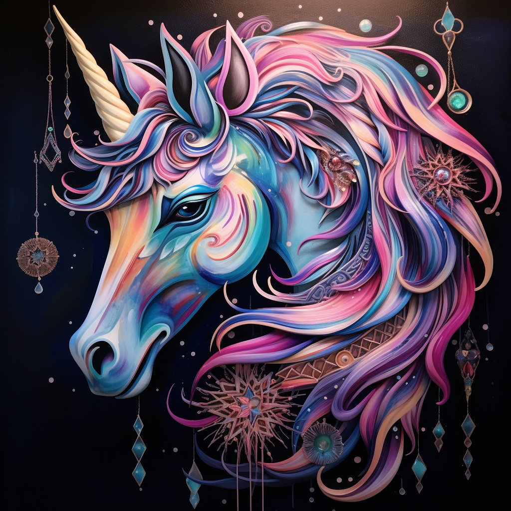Stripe Mane Unicorn Diamond Art Kit
