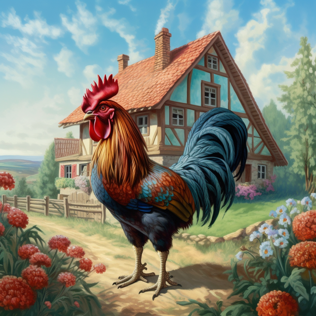 Cottage Rooster Diamond Art Kit