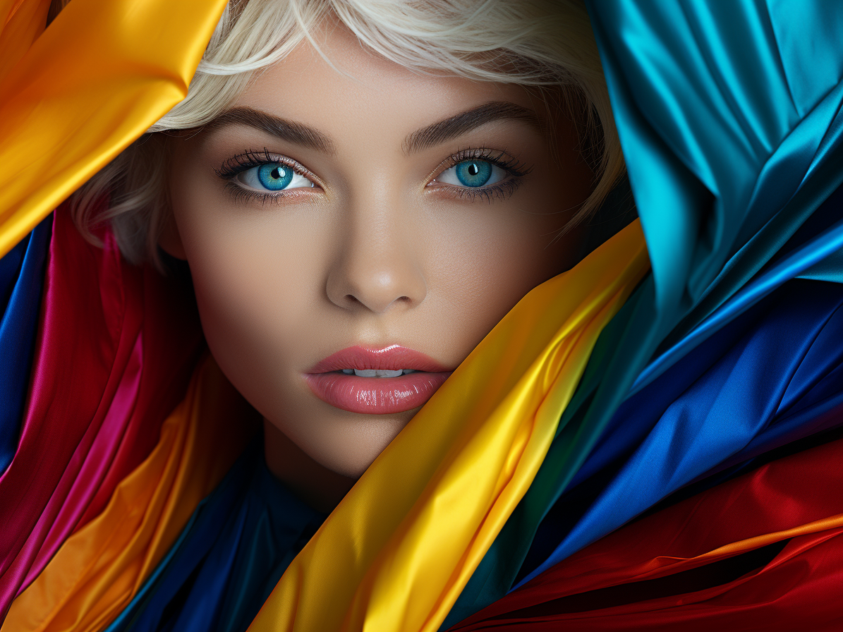 Blueeye Girl And Silk Diamond Art Kit