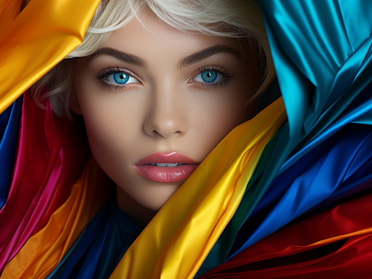 Blueeye Girl And Silk Diamond Art Kit