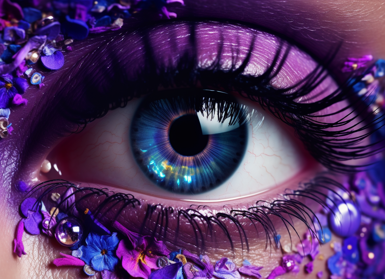 Blue Purple Iris Eye Diamond Art Kit