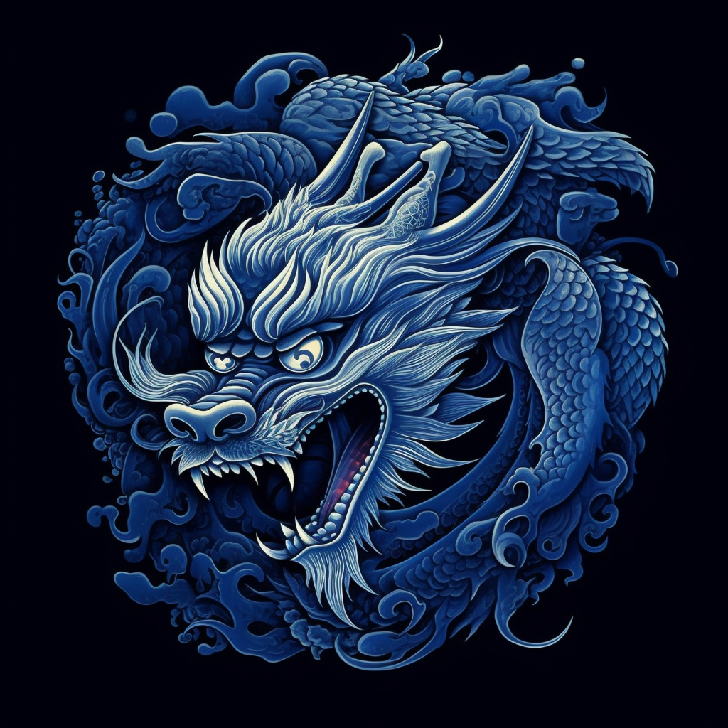 Blue Chinese S Dragon Diamond Art Kit