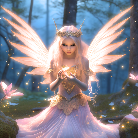 Glowing Wing Fairy Girl Diamond Art Kit