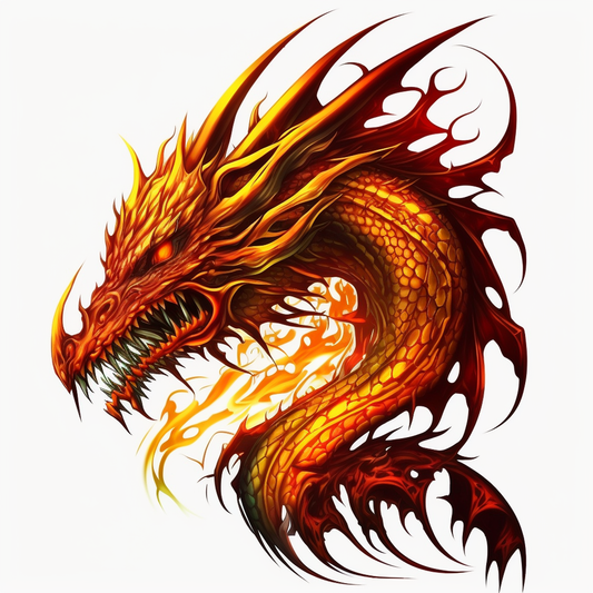 Orange Flame Dragon Diamond Art Kit