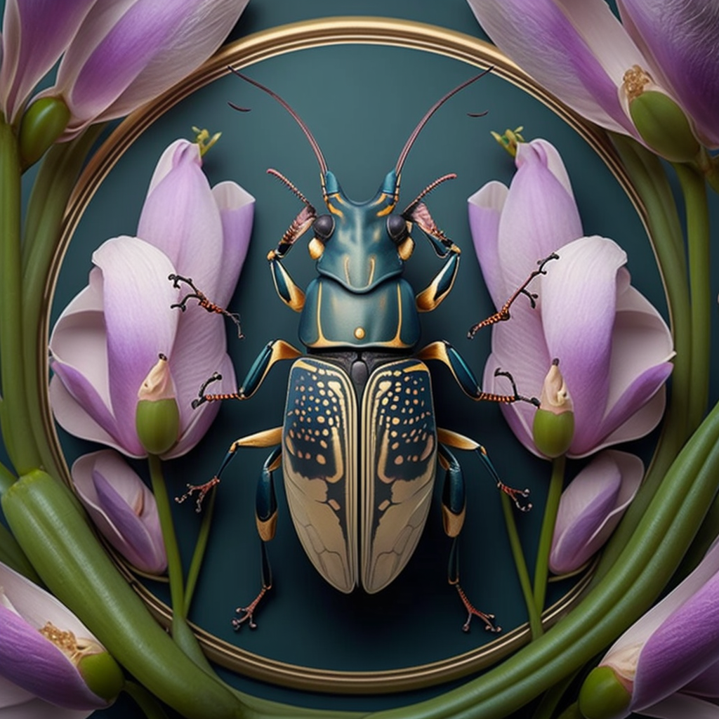 Egyptian Beetle Orchids Diamond Art Kit