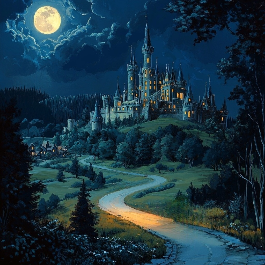 Glowing Window Castle Diamond Art Kit