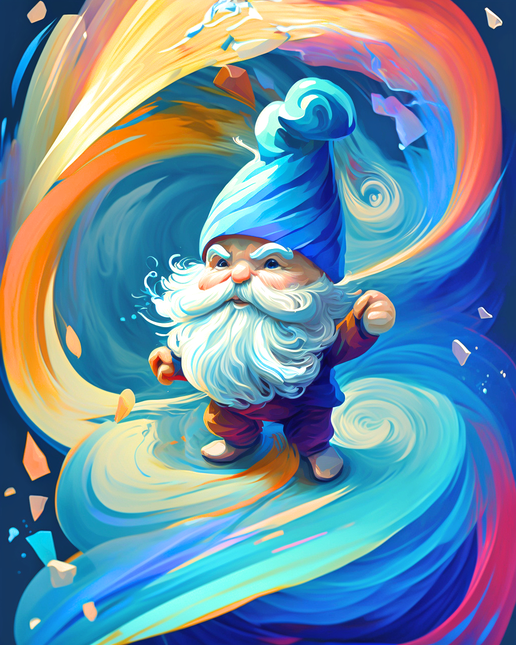 Paint Swirls Gnome Diamond Art Kit