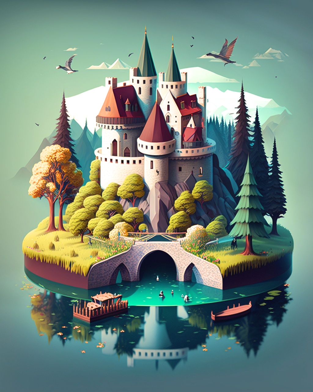 Round Island Castle Diamond Art Kit