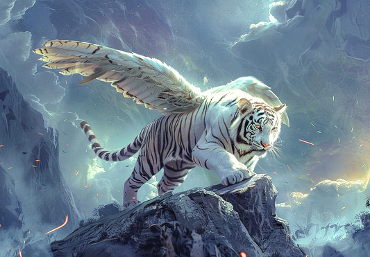 Mountaintop Winged Tiger Diamond Art Kit