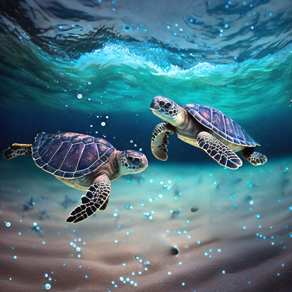 Two Baby Turtles Diamond Art Kit