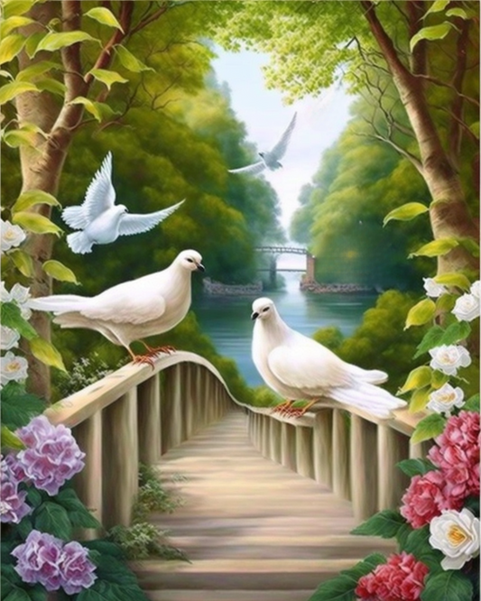 Two Dove Bridge Diamond Art Kit