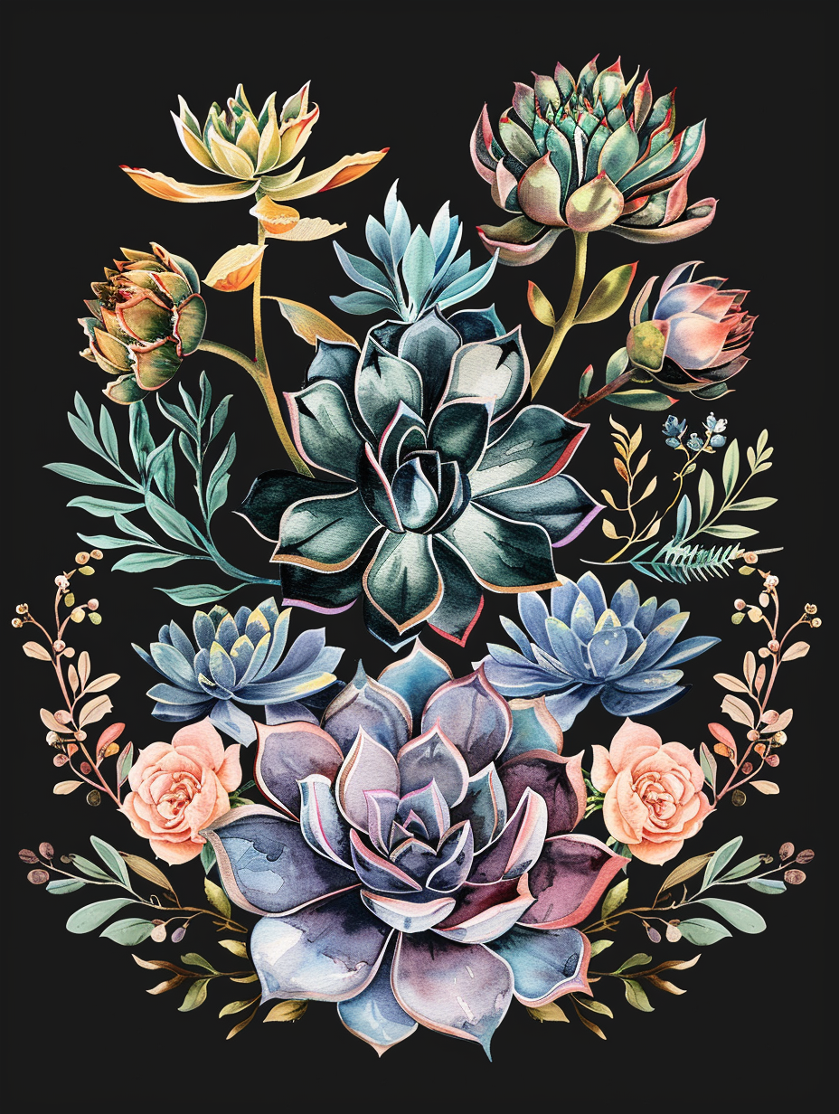 Succulent Arrangement Diamond Art Kit